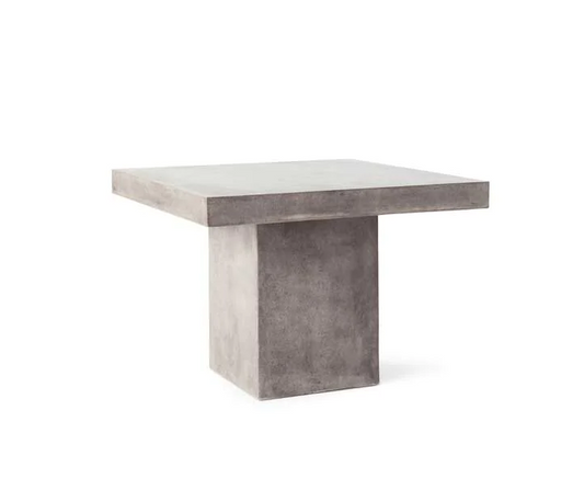 Square Concrete Table - Contemporary style outdoor dining table
